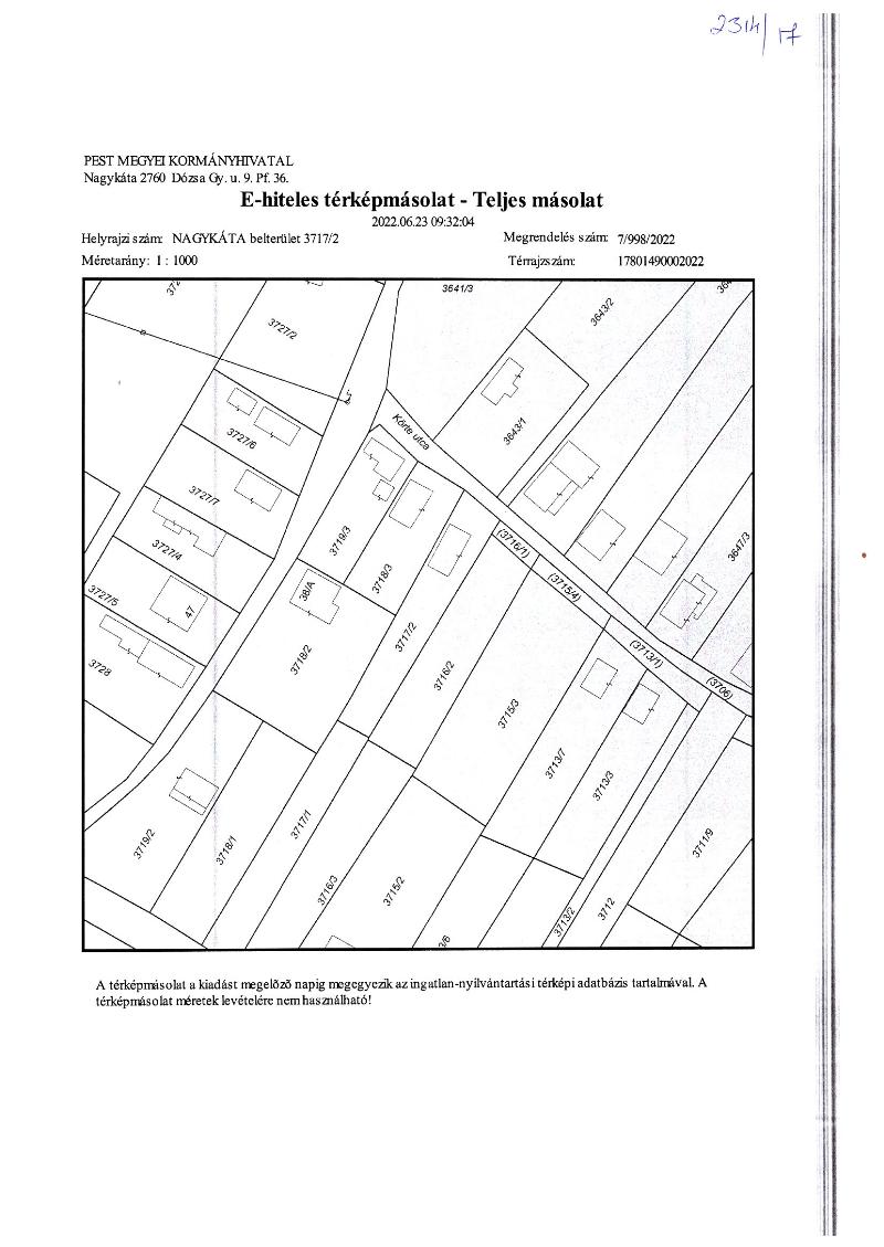 Nagykáta, Körte utca