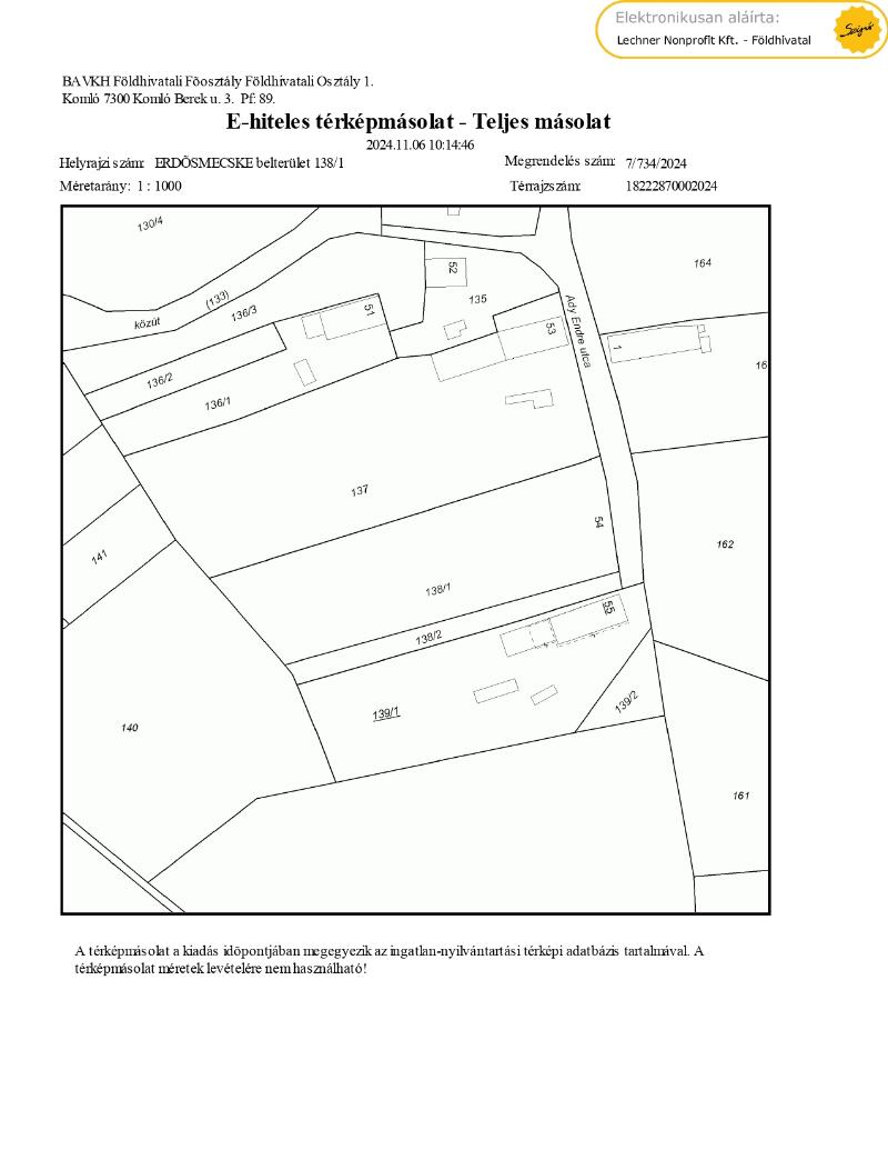 Erdősmecske, Ady Endre utca 54.: 117 180 Ft – árverés