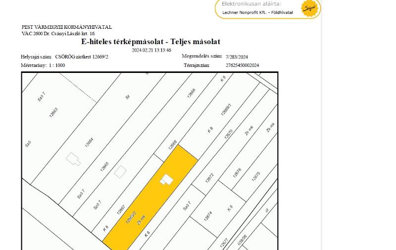 2135 Csörög, Gödöllői út 12669/2: 15 067 500 Ft – ingatlanárverés