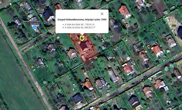 Szeged, Gyömbér utca 38.: lakóház · 10 400 000 Ft – árverés