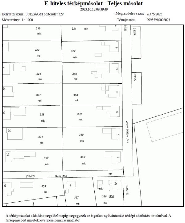 3063 Jobbágyi, Zrínyi utca 3.: 1 600 000 Ft – ingatlanárverés